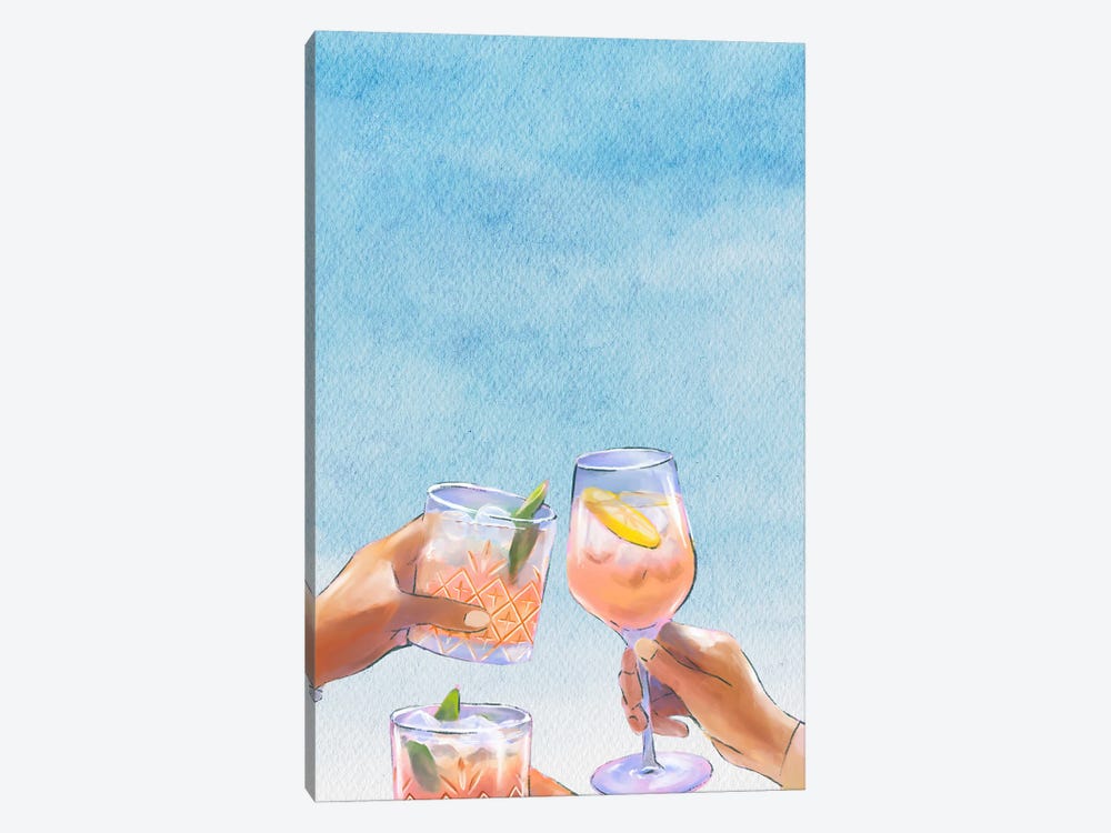 Cheers On A Summer Day by Page Turner 1-piece Canvas Print