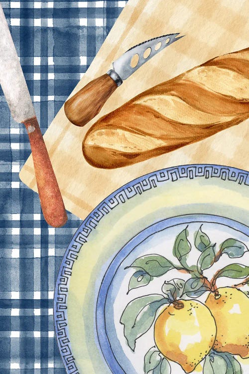 Provincial Kitchen Lunch With Lemon Detail by Page Turner wall art