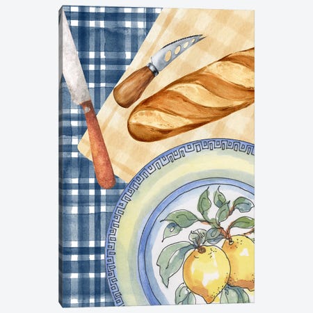 Provincial Kitchen Lunch With Lemon Detail Canvas Print #DHV332} by Page Turner Art Print
