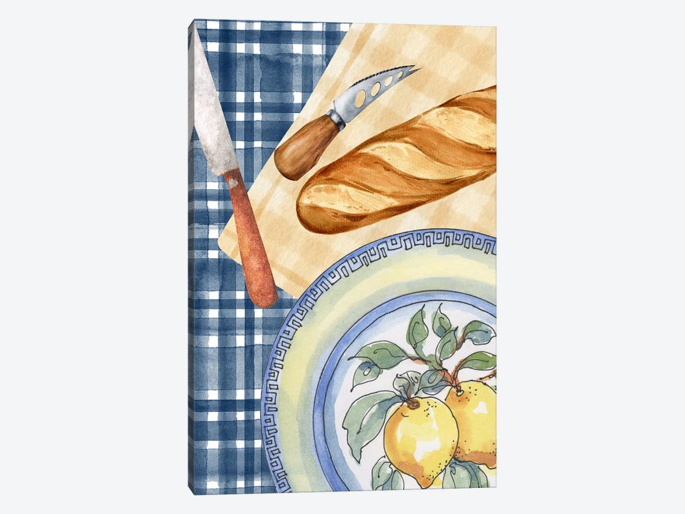 Provincial Kitchen Lunch With Lemon Detail by Page Turner 1-piece Canvas Art