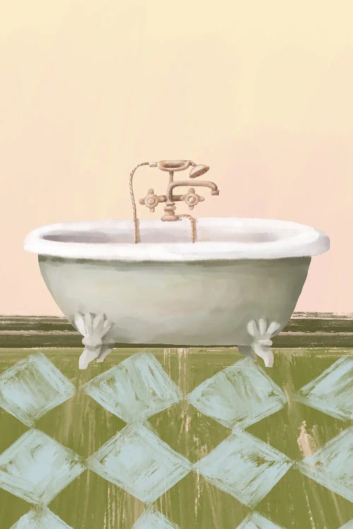 Bathroom Dreams - Vintage Bathtub by Page Turner wall art