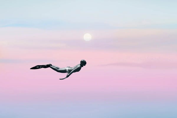 Surreal Diver In The Sky