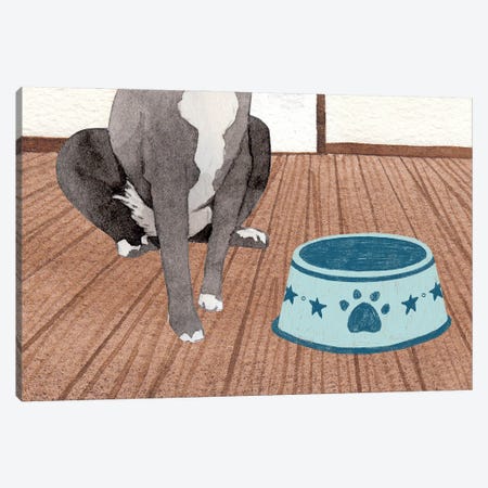 The Dog And The Empty Bowl Canvas Print #DHV359} by Page Turner Canvas Print