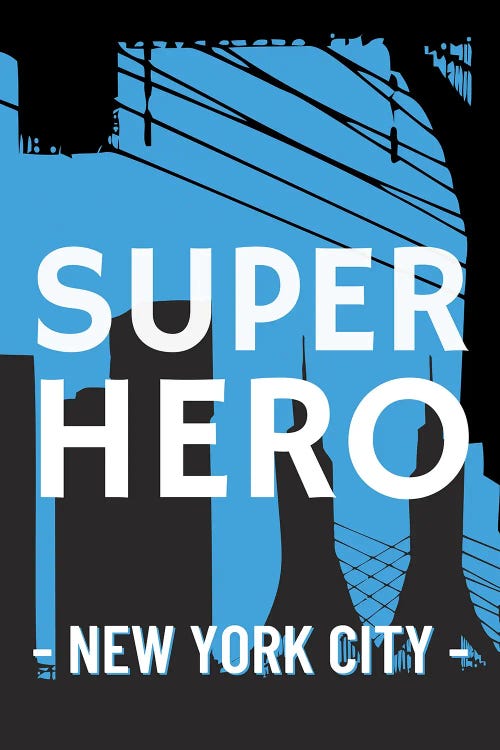 Superhero New York City Comic by Page Turner wall art