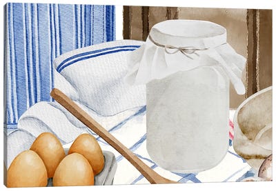 Preparing To Cook Canvas Art Print - French Country Décor