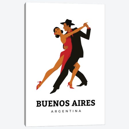 Art Deco Tango Dances Of Buenos Aires Argentina Canvas Print #DHV38} by Design Harvest Art Print