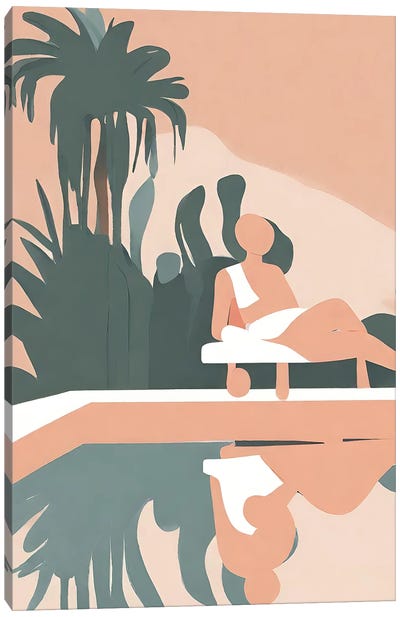 Cancun Canvas Art Print - Swimming Pool Art