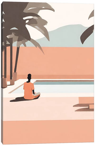 San Remo Canvas Art Print - Swimming Art