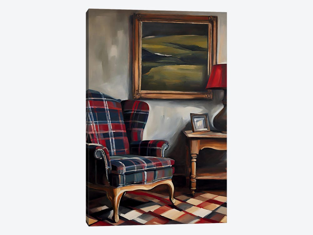 Tartan Lounge by Page Turner 1-piece Canvas Artwork