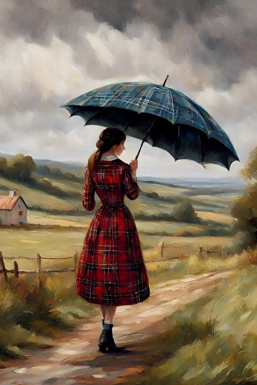 A Rainy Day Walk by Page Turner wall art