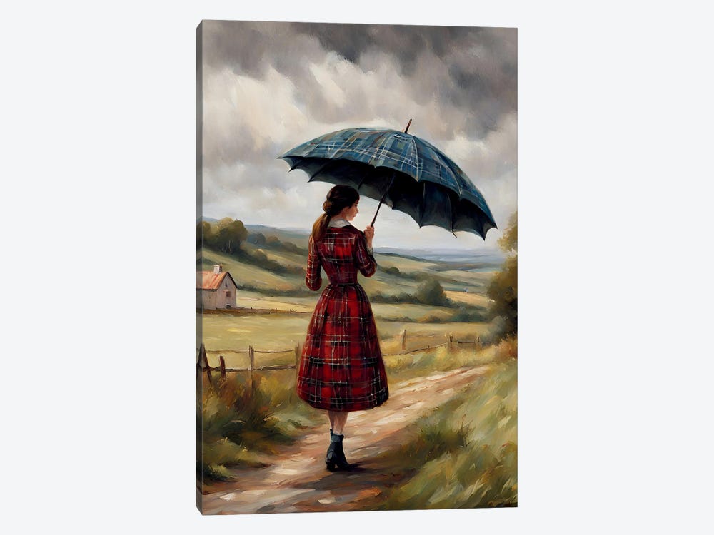 A Rainy Day Walk by Page Turner 1-piece Canvas Art