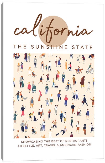 California Sunshine State Canvas Art Print - Page Turner