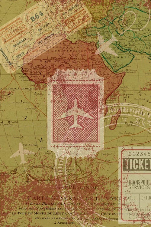 Vintage Travel by Page Turner wall art