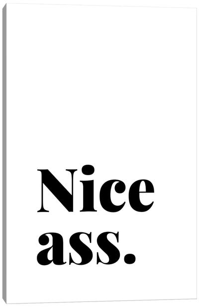 Nice Ass Bathroom Quote Canvas Art Print - Page Turner