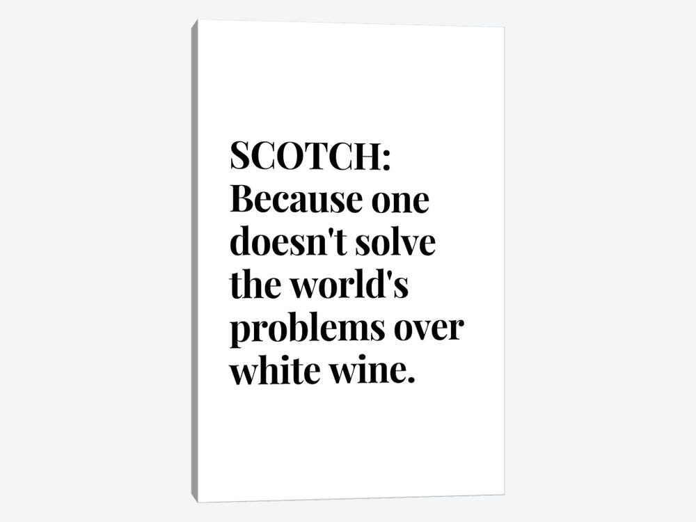Scotch Whisky And Wine Bar Quote by Page Turner 1-piece Canvas Wall Art