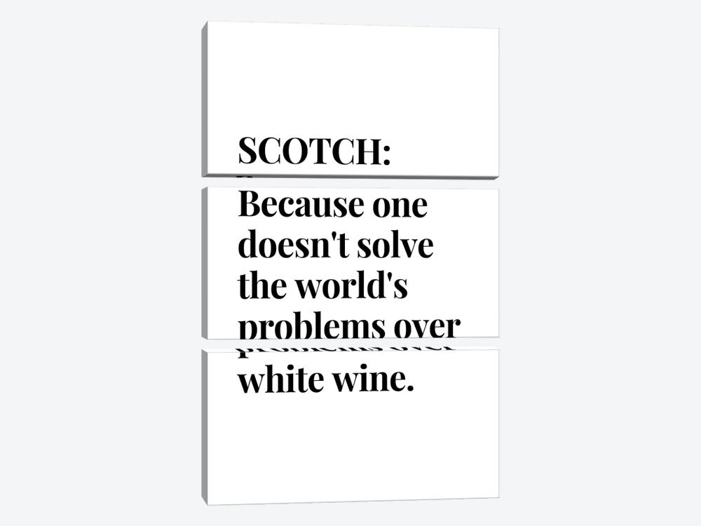 Scotch Whisky And Wine Bar Quote by Page Turner 3-piece Canvas Art