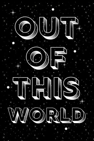 Out Of This World Quote On Space Background by Page Turner acrylic art print