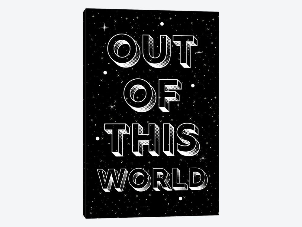 Out Of This World Quote On Space Background by Page Turner 1-piece Canvas Art Print