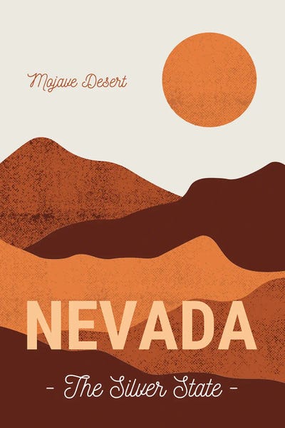 Rocky Mountains: Nevada And Mojave Desert Vintage Travel by Page Turner