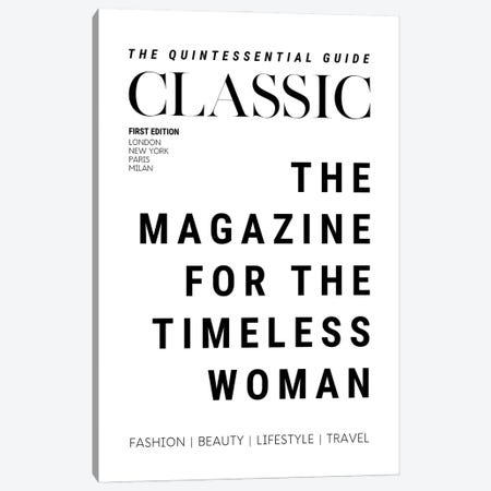 The Classic Woman'S Magazine Cover For The Timeless Woman Canvas Print #DHV65} by Design Harvest Art Print