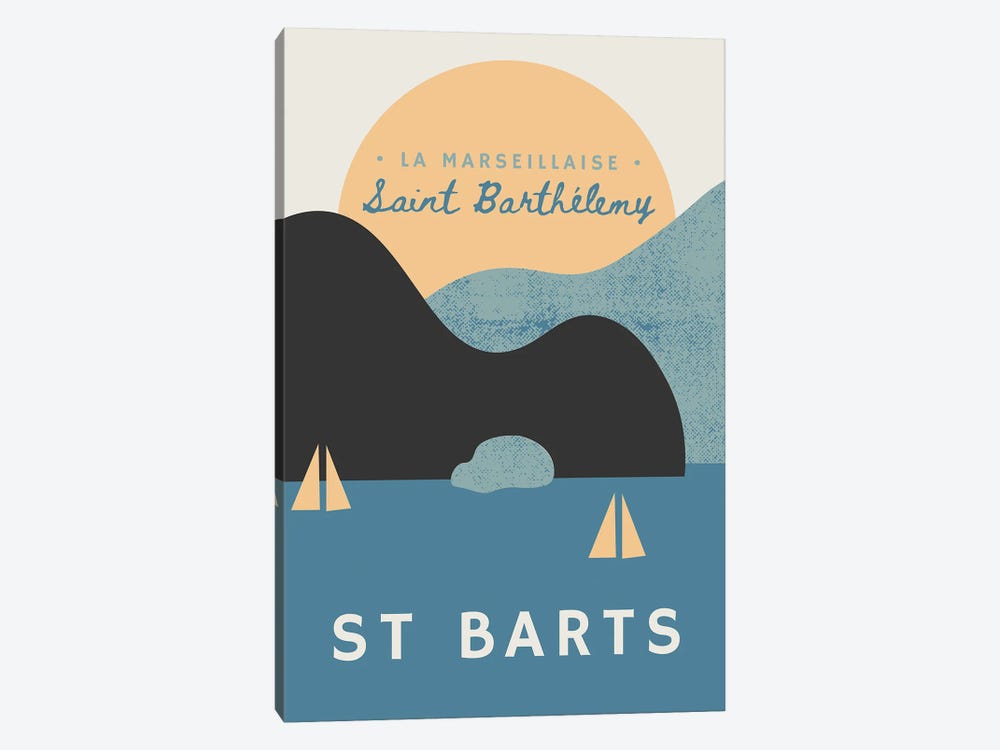 St Barts Nautical Sunset And Yachts by Page Turner 1-piece Canvas Art