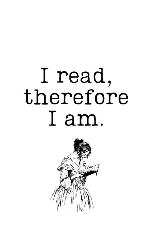 I Read Therefore I Am Vintage Book Lovers