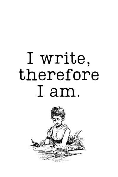 I Write Therefore I Am Vintage Book Lovers by Page Turner acrylic art print