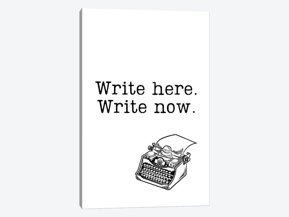Write Here, Write Now With Vintage Typewriter by Page Turner 1-piece Art Print