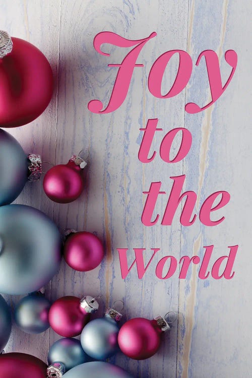 Modern Christmas In Pink - Joy To The World