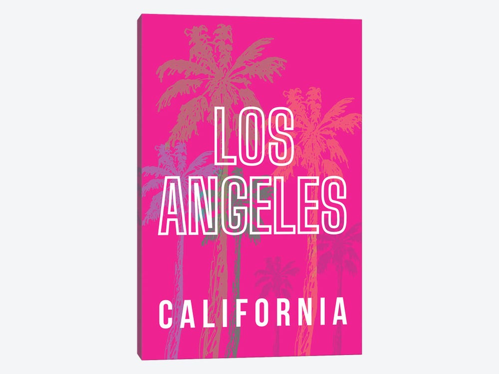 Los Angeles California With Palm Trees by Page Turner 1-piece Canvas Art