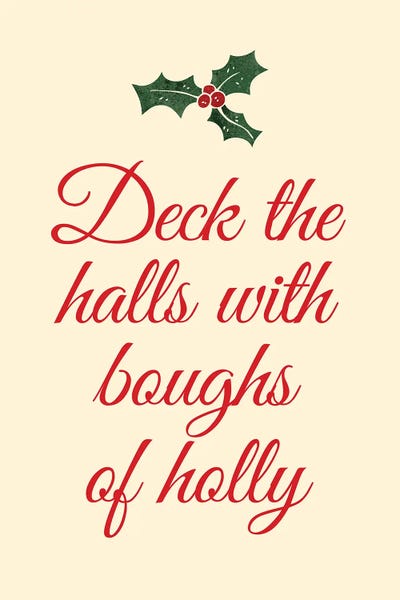 Natural Christmas - Deck The Halls With Boughs Of Holly by Page Turner acrylic art print