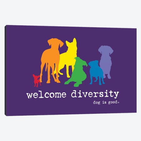 Diversity Pride Canvas Print #DIG109} by Dog is Good and Cat is Good Canvas Wall Art