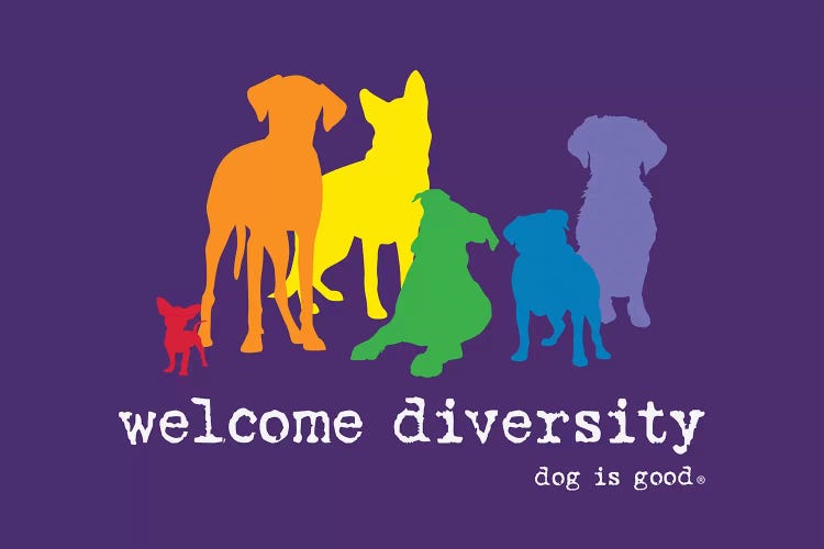 Diversity Pride by Dog is Good and Cat is Good wall art