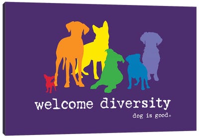 Diversity Pride Canvas Art Print - Dog is Good and Cat is Good
