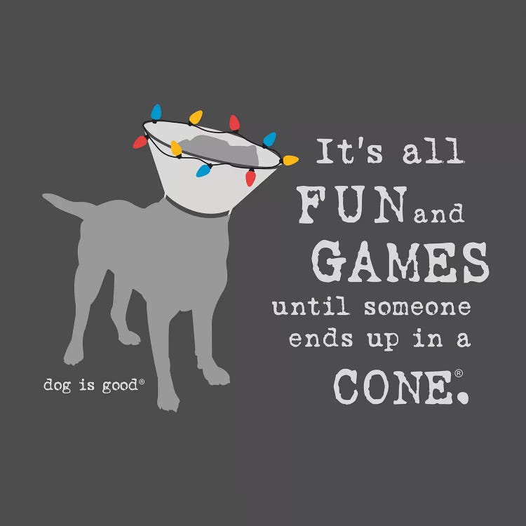 Fun and Games Holiday by Dog is Good and Cat is Good wall art