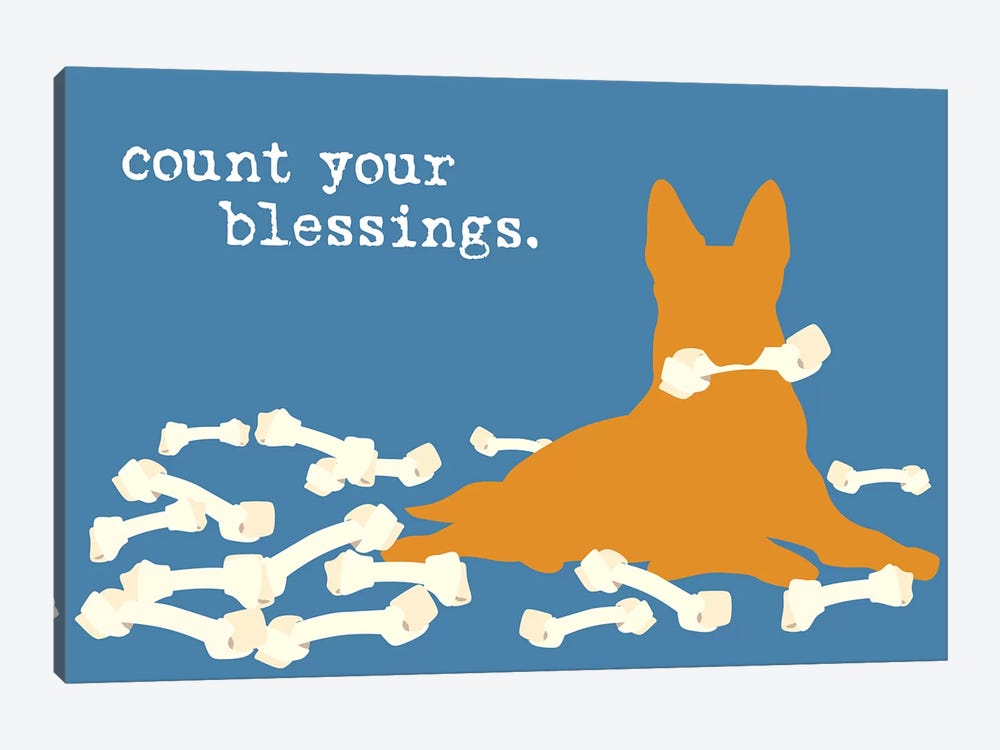 Blessings by Dog is Good and Cat is Good 1-piece Canvas Print