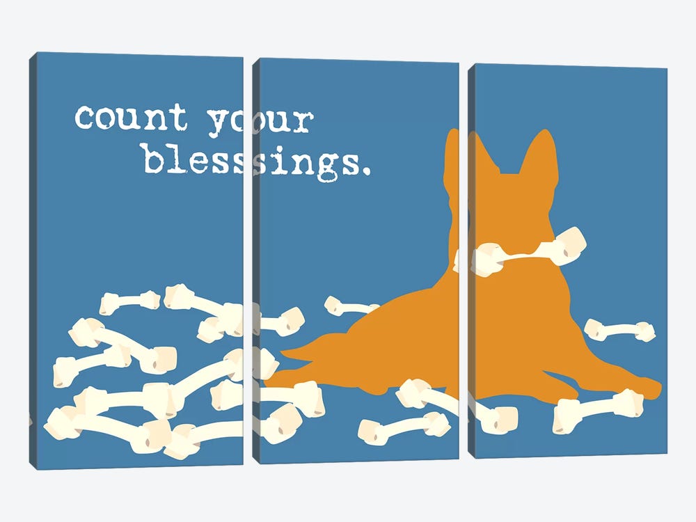 Blessings by Dog is Good and Cat is Good 3-piece Canvas Print