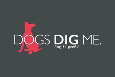 Dogs Dig Me by Dog is Good and Cat is Good framed canvas print