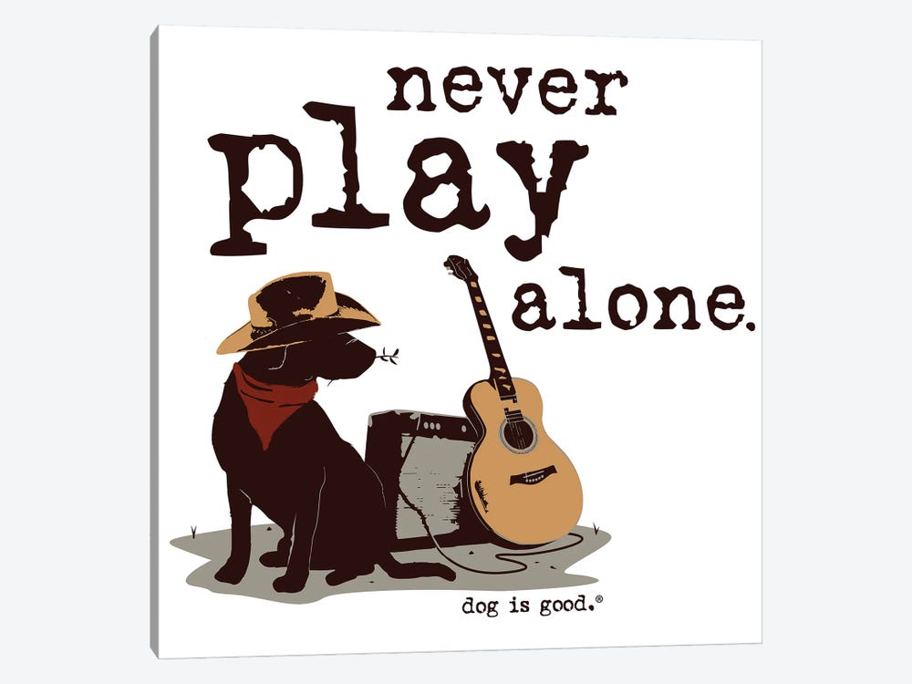 Never Play Alone by Dog is Good and Cat is Good 1-piece Art Print