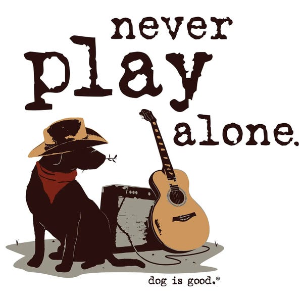 Guitars: Never Play Alone by Dog is Good and Cat is Good
