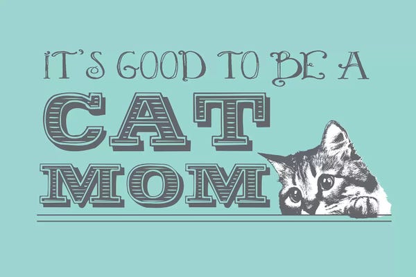 Animal Rights: Cat Mom Greeting Card by Dog is Good and Cat is Good