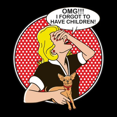 Omg, I Forgot To Have Children by Dog is Good and Cat is Good framed canvas print