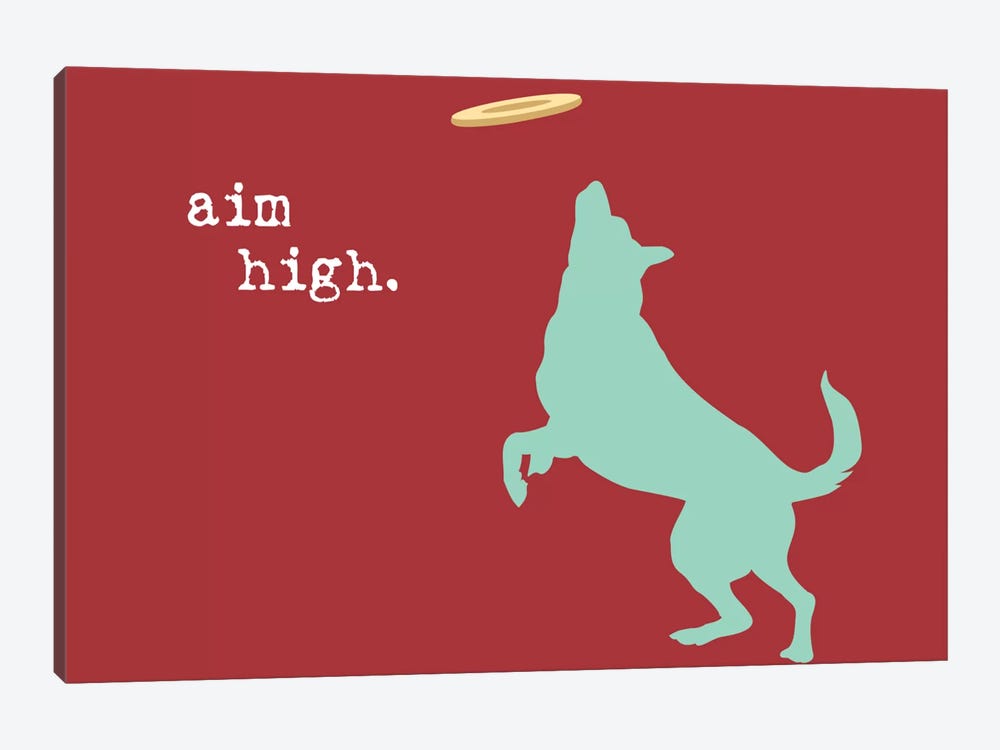 Aim High by Dog is Good and Cat is Good 1-piece Canvas Art Print