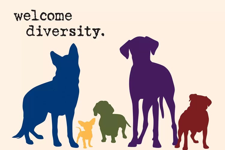 Diversity by Dog is Good and Cat is Good wall art