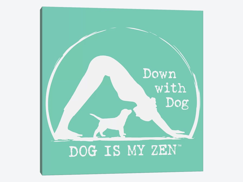 Down With Dog by Dog is Good and Cat is Good 1-piece Canvas Art Print