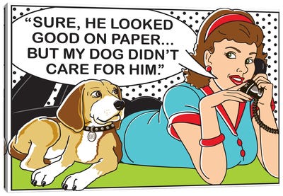 Good On Paper Canvas Art Print - Jack Russell Terrier Art
