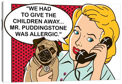 Mr. Puddingstone Canvas Art Print - Funny Typography Art