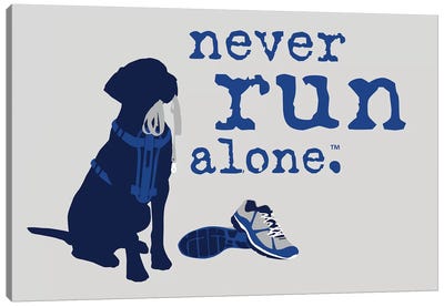 Never Run Alone Canvas Art Print - Dog is Good and Cat is Good