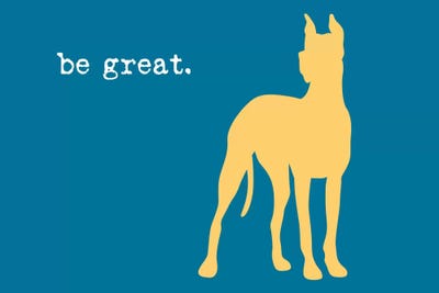 Be Great by Dog is Good and Cat is Good framed canvas print