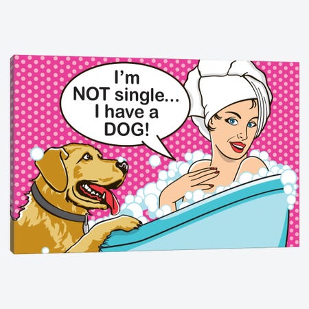 Not Single Canvas Print #DIG68} by Dog is Good and Cat is Good Canvas Art